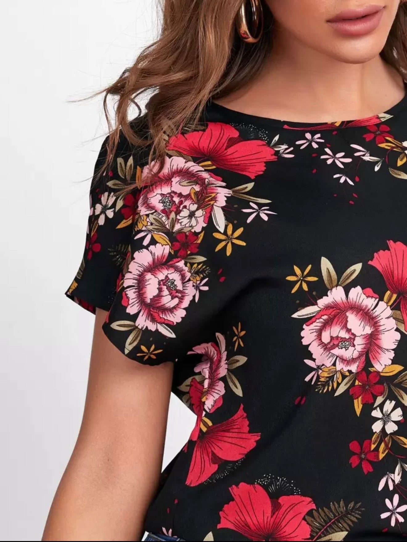 Flowery women blouse