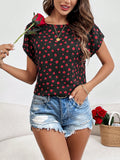 Shein small rose print top