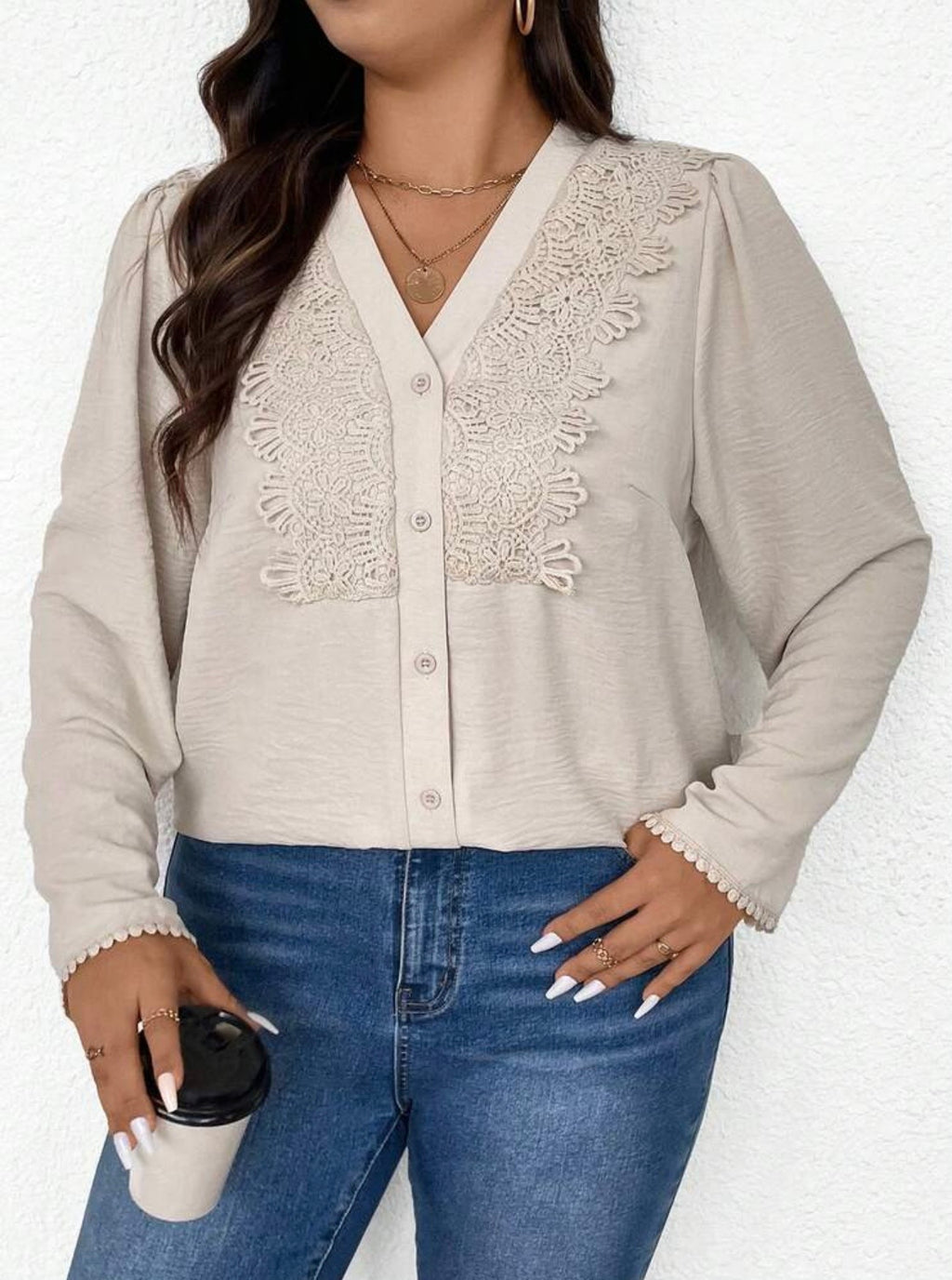 Plus size women blouse