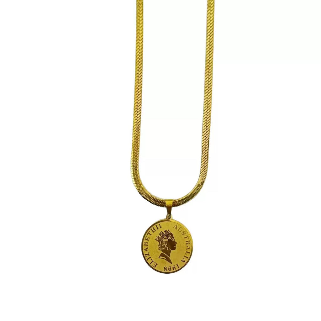 Foreign coin necklace