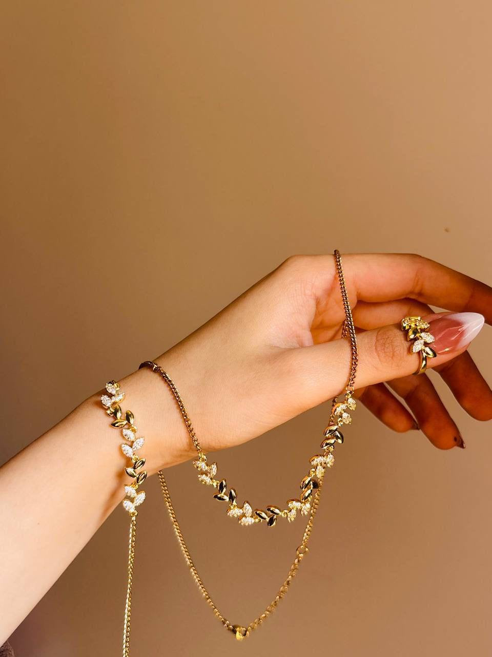 Gold plated set 3 pieces