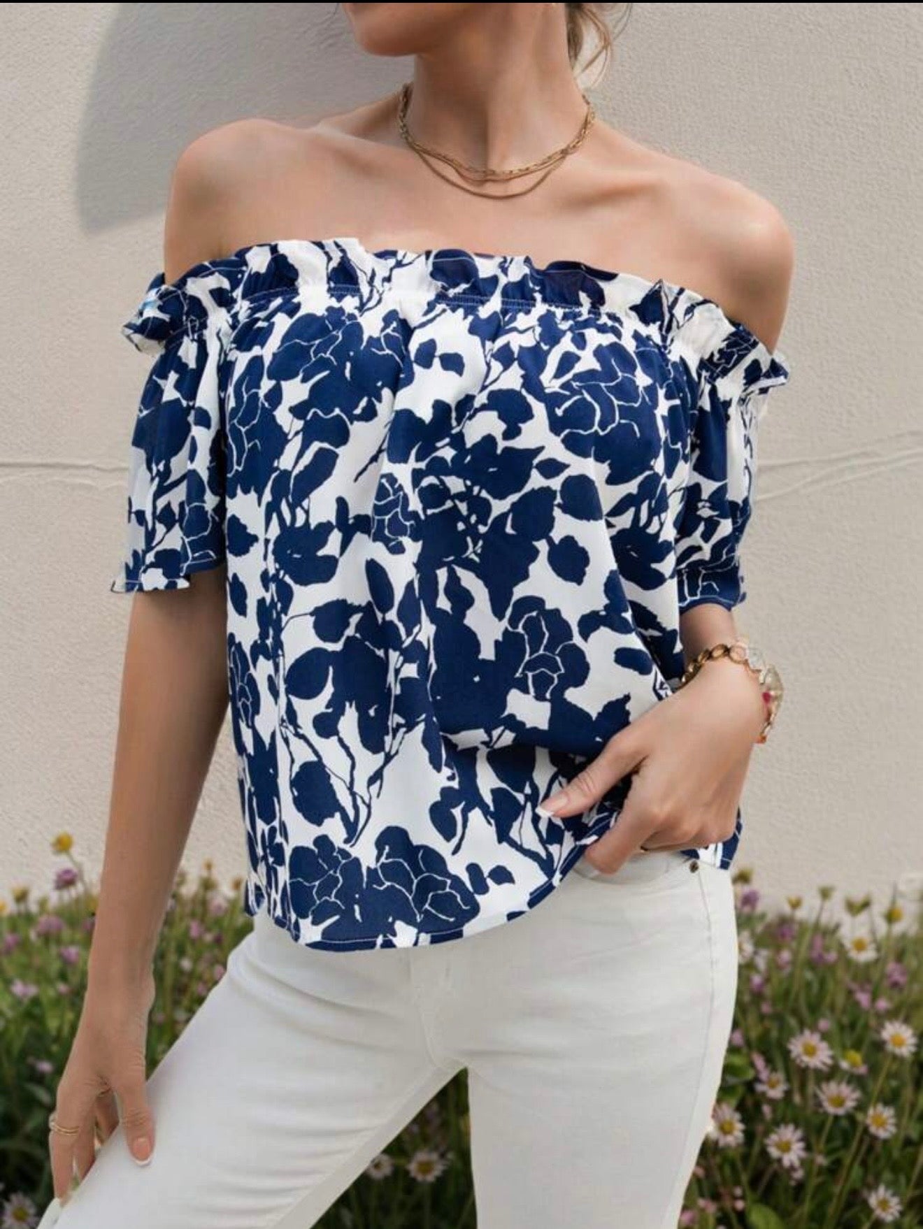 Shein off shoulder blouse