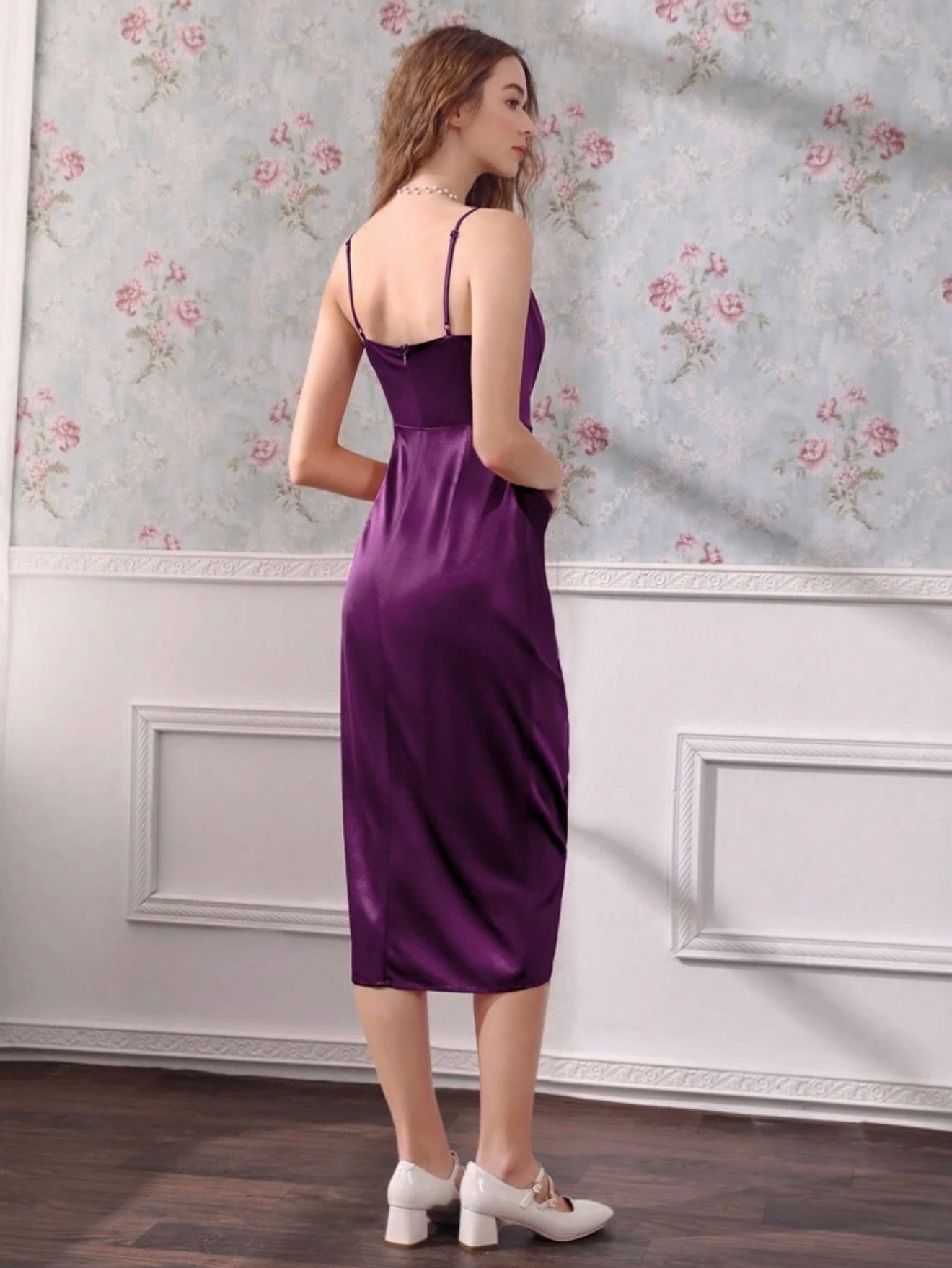 Elegant purple dress