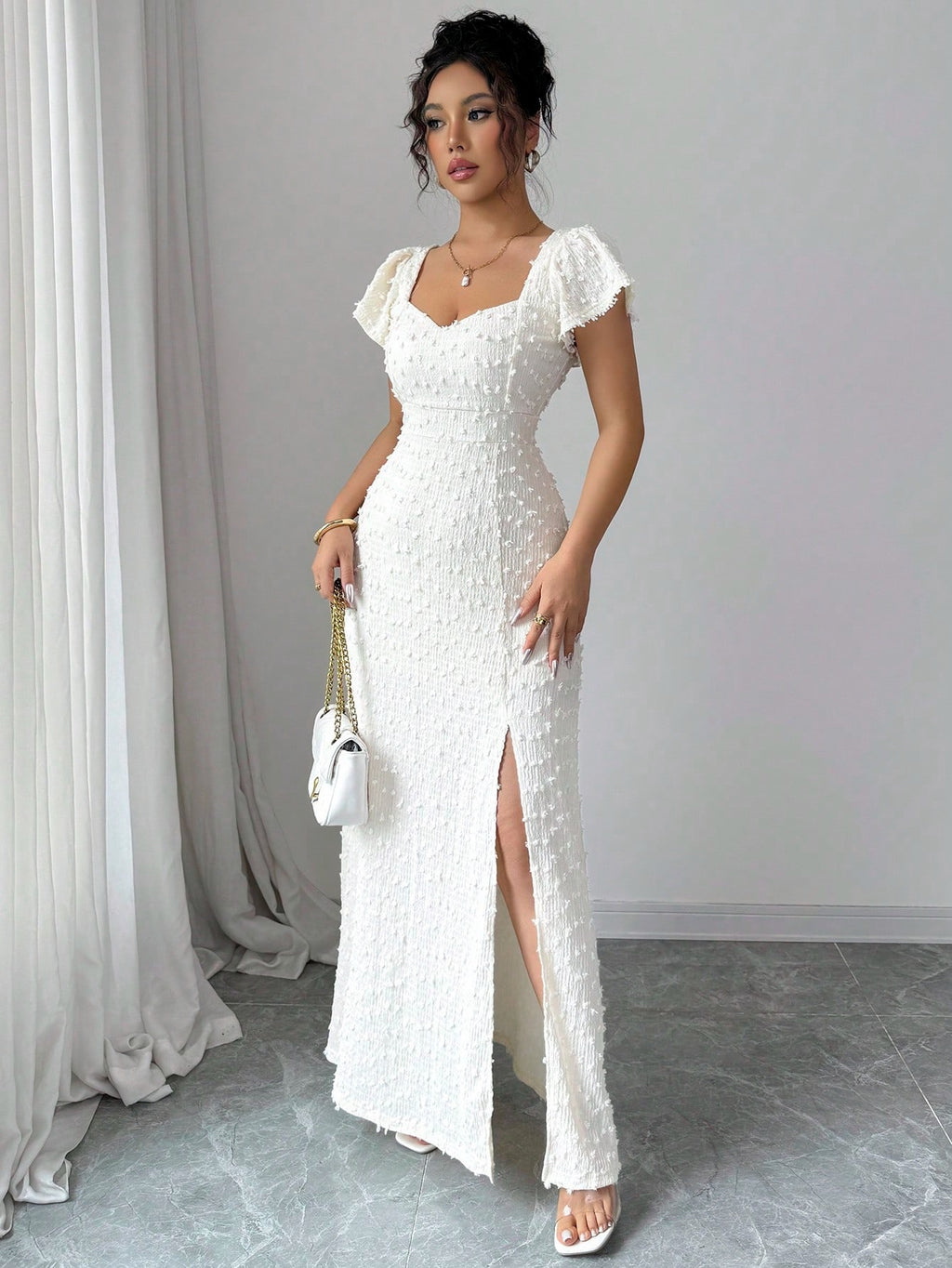 White elegant dress