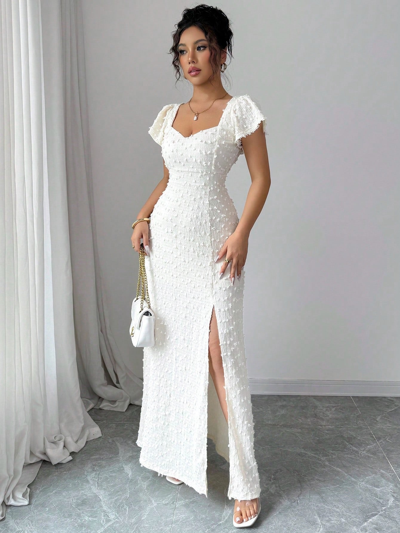 White elegant dress
