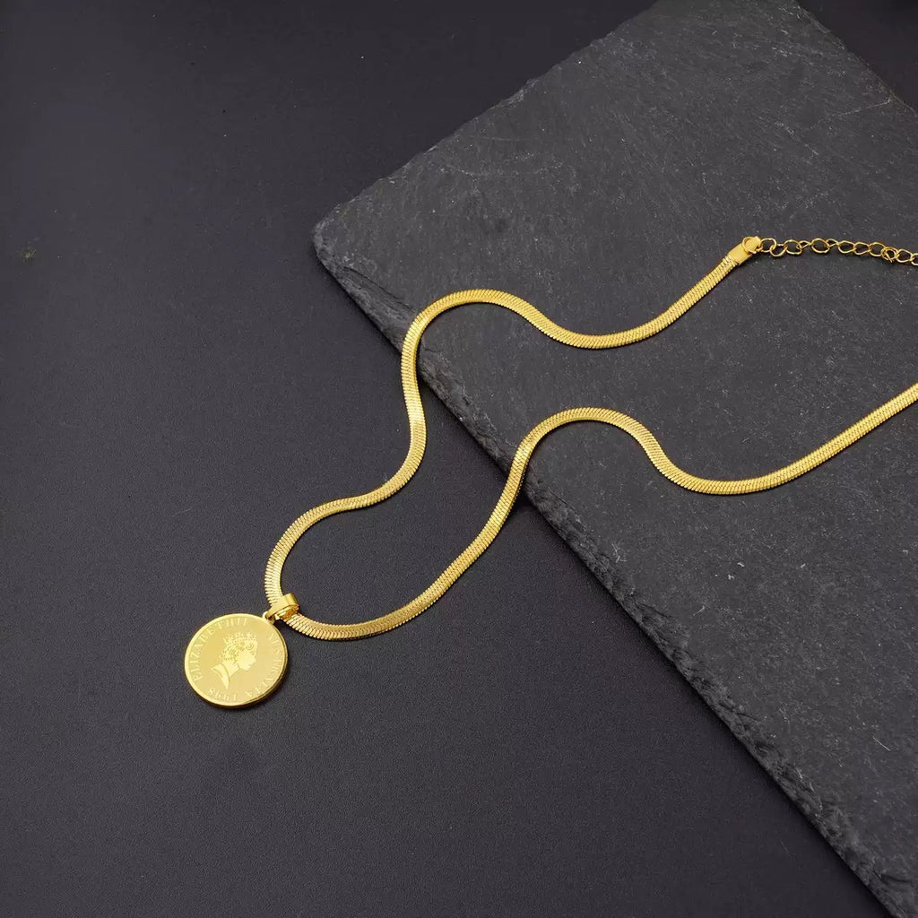 Foreign coin necklace