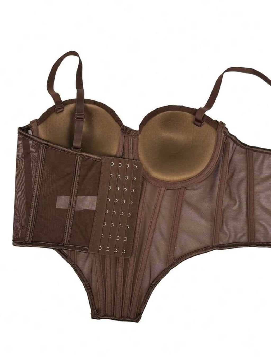 Brown corset with strass