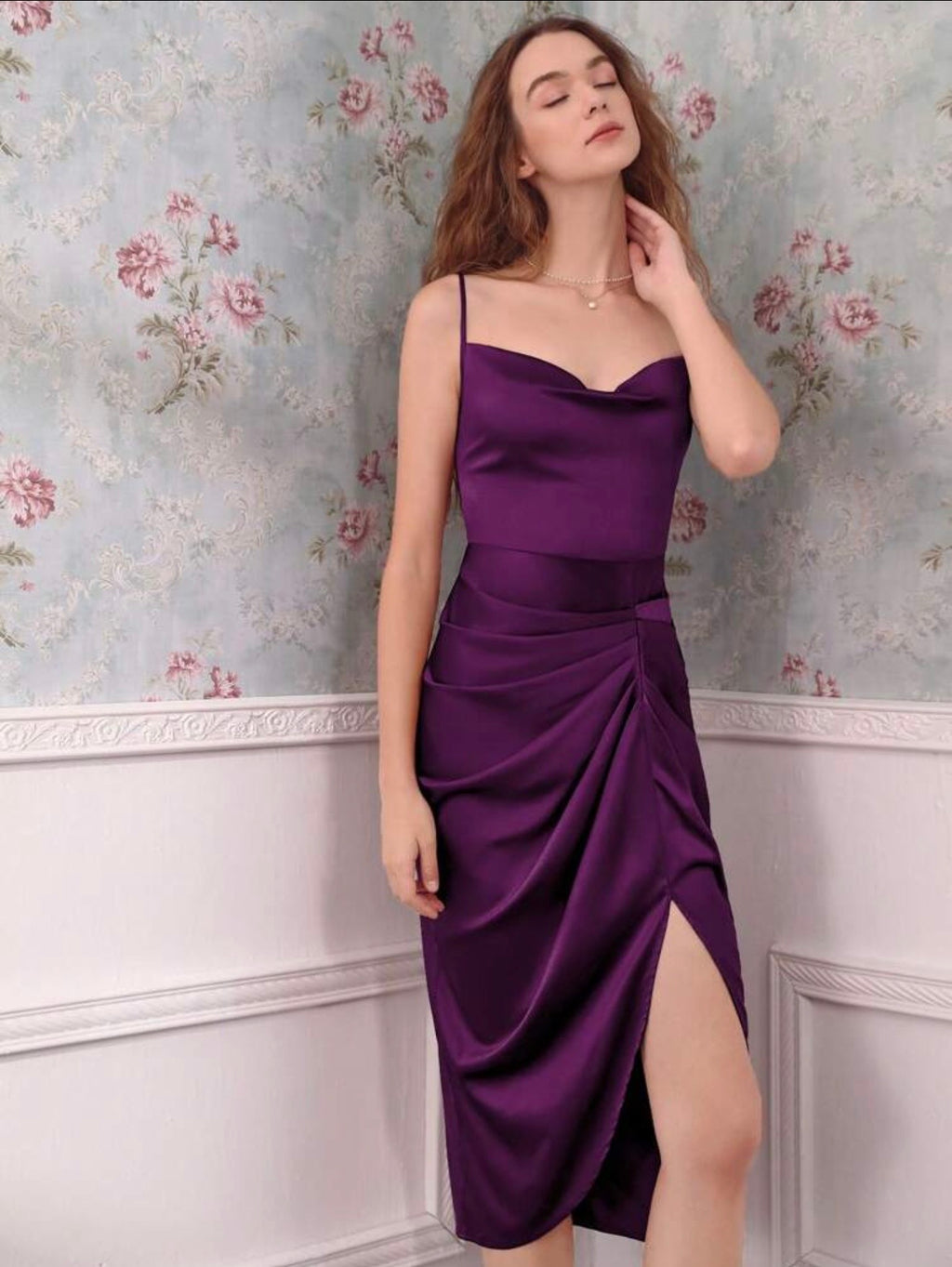 Elegant purple dress