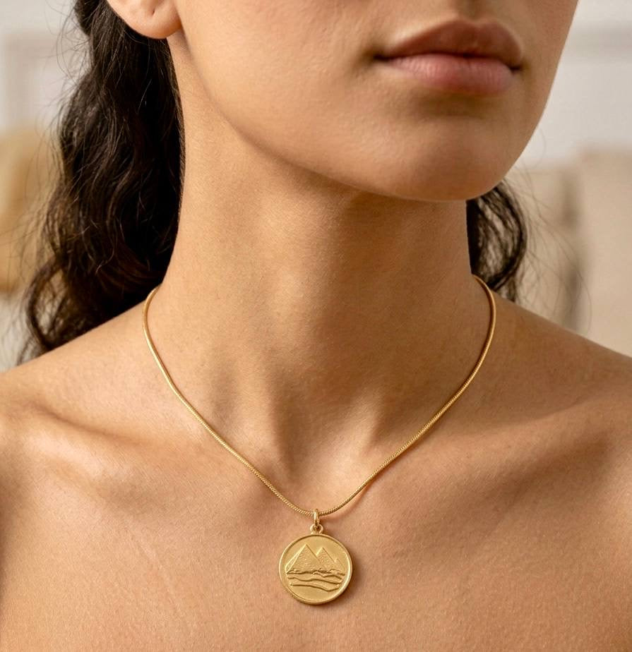 Egyptian coin necklace