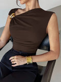 Top with metal accessories