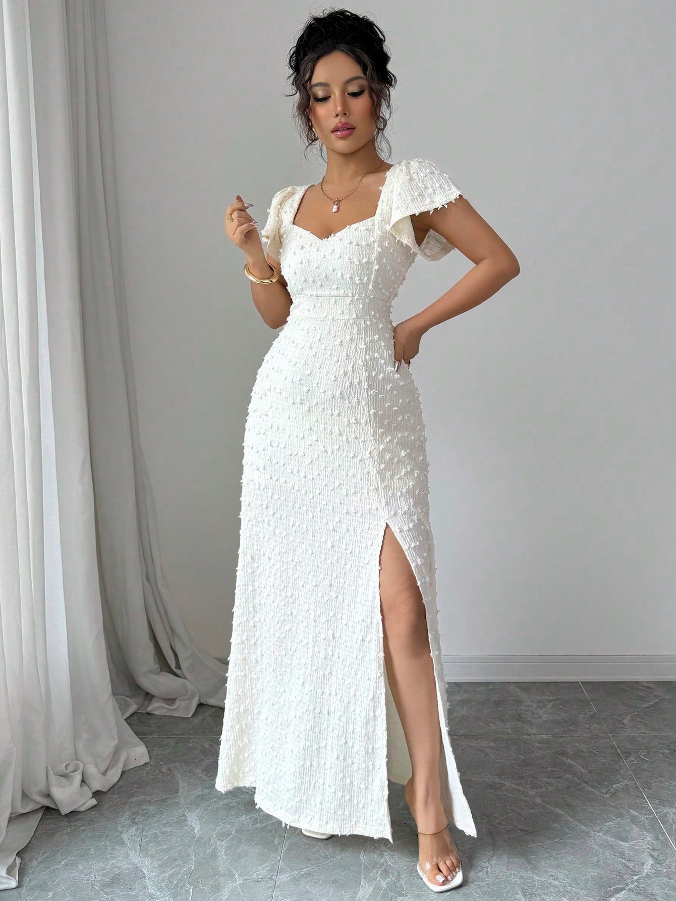 White elegant dress