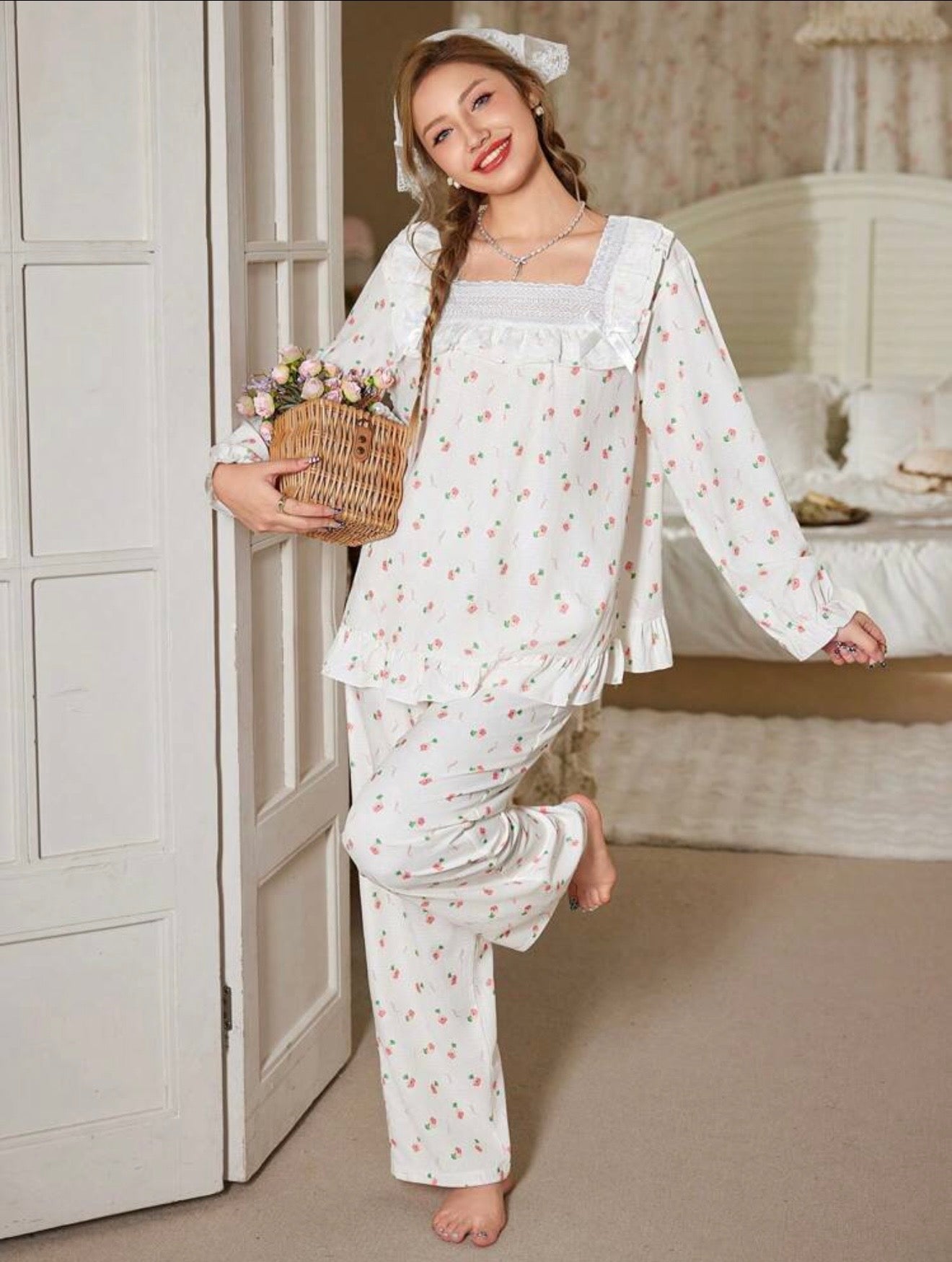 Ruffle pajama set
