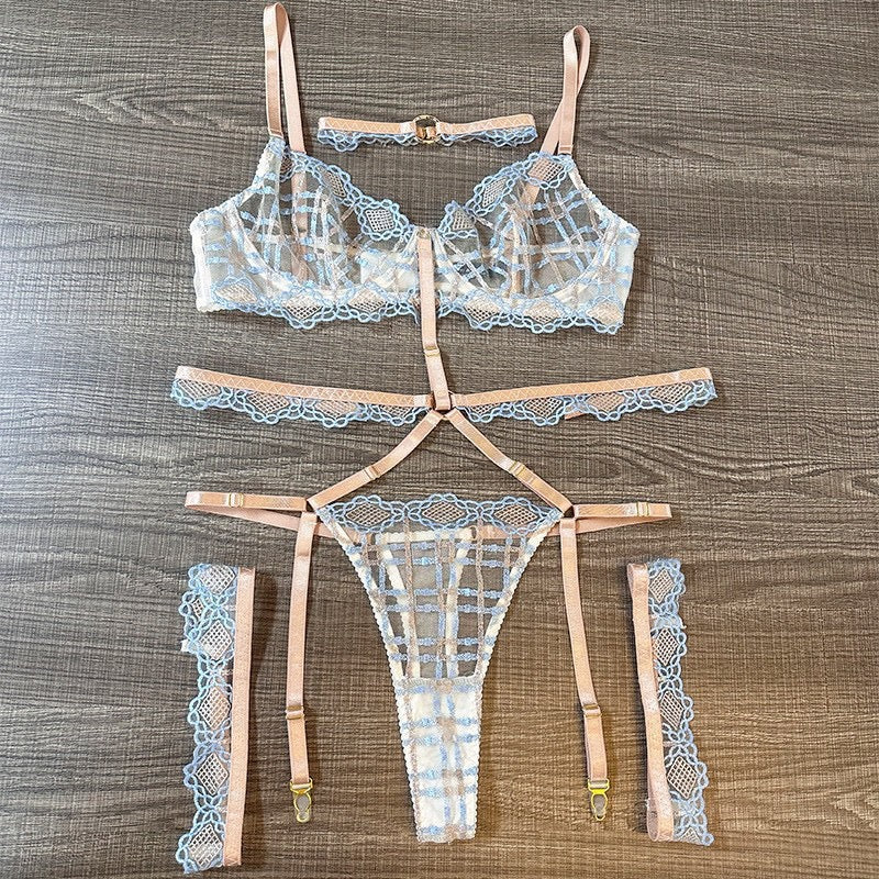 Blue & bije lingerie set