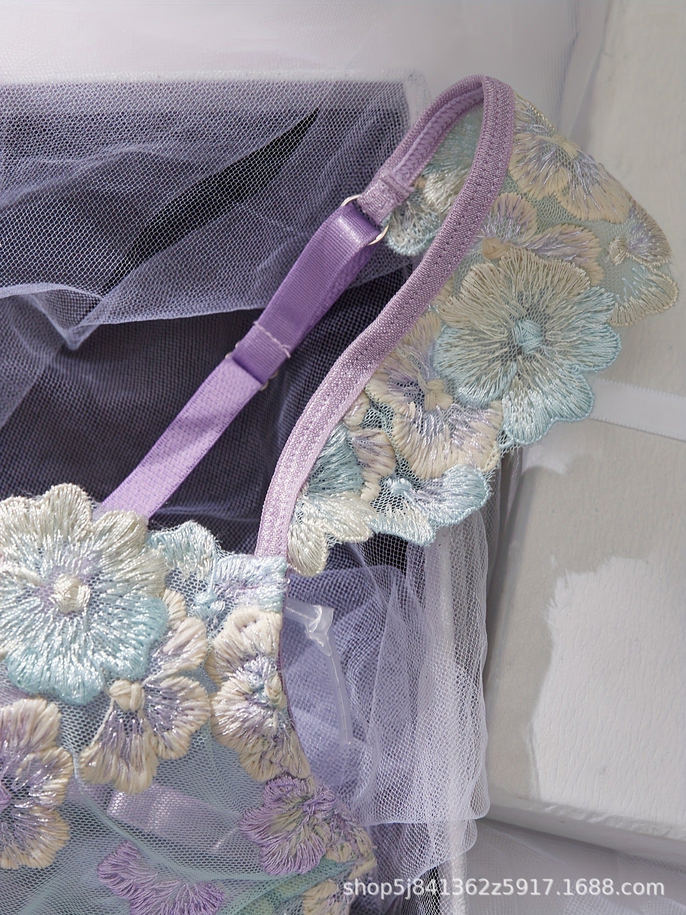 Colorful flowers lingerie set
