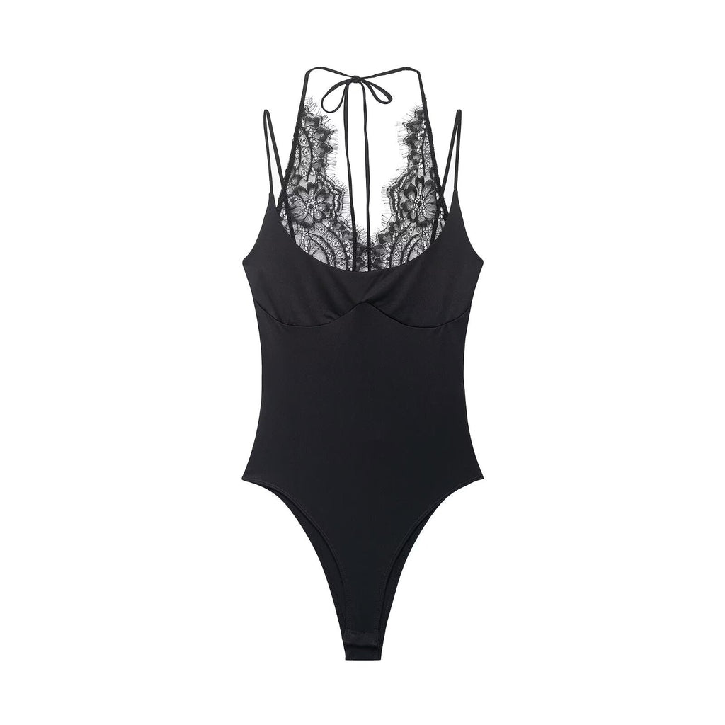 Black lace bodysuit