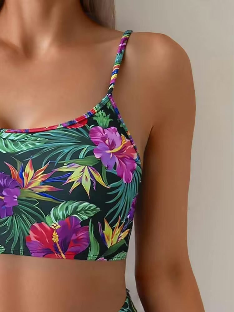 Flowery swimwear 2 pieces