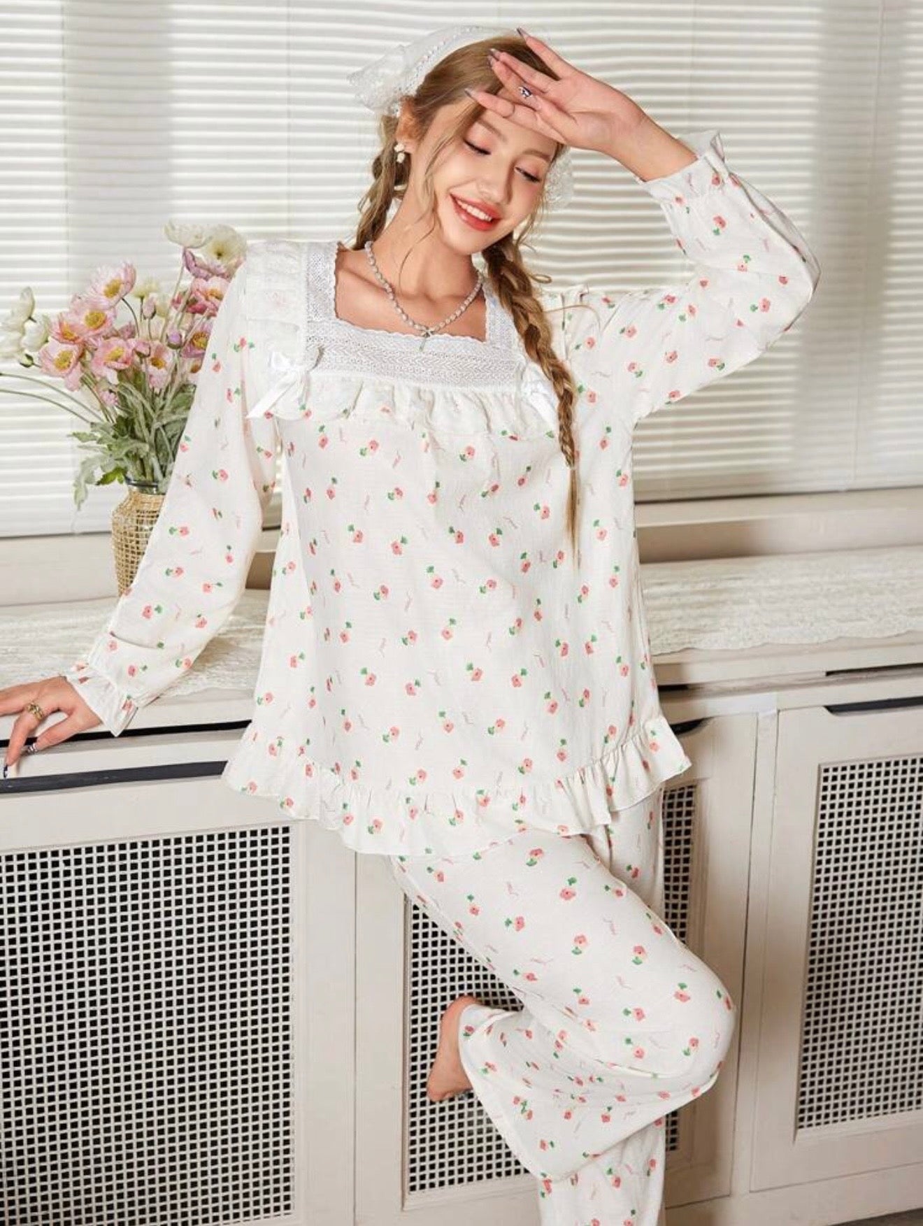 Ruffle pajama set