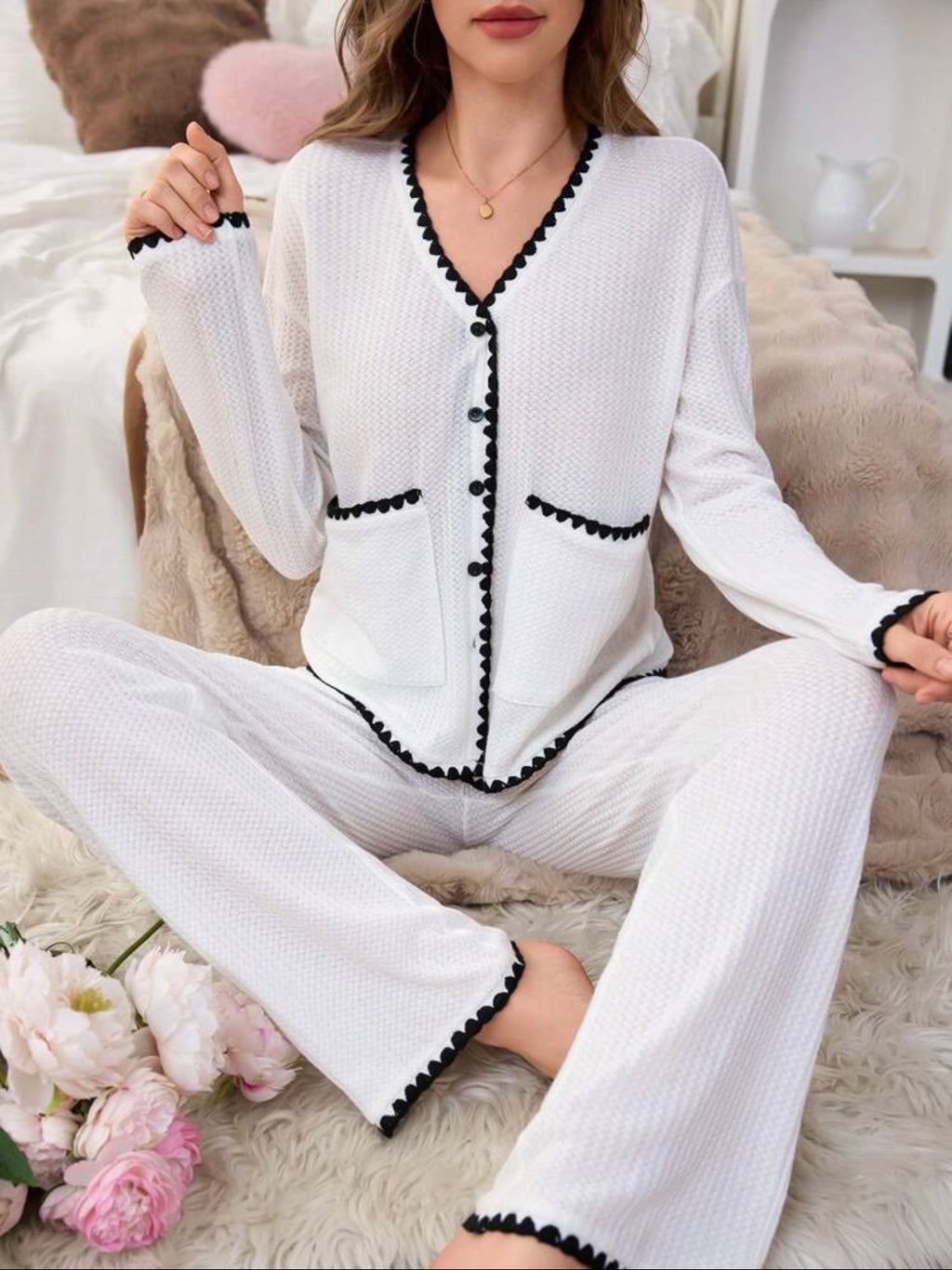 White classic pijama