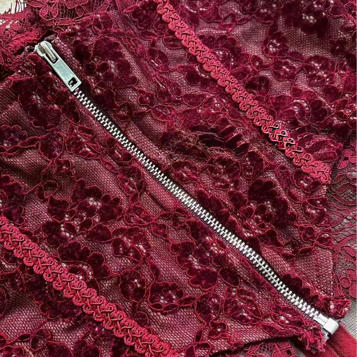 French lace black vintage corset