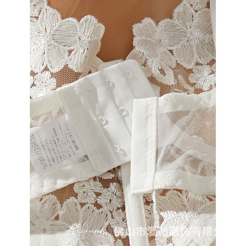 White corset 2 pieces lingerie set