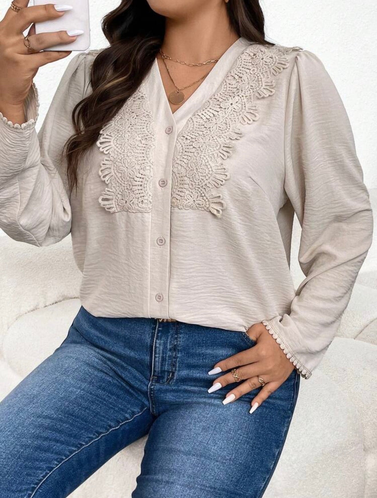 Plus size women blouse