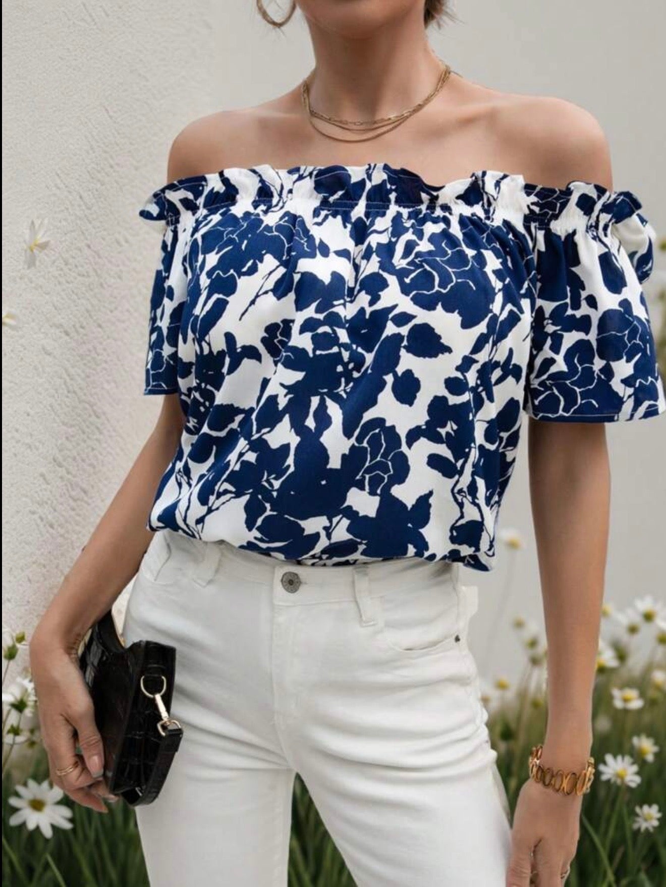 Shein off shoulder blouse