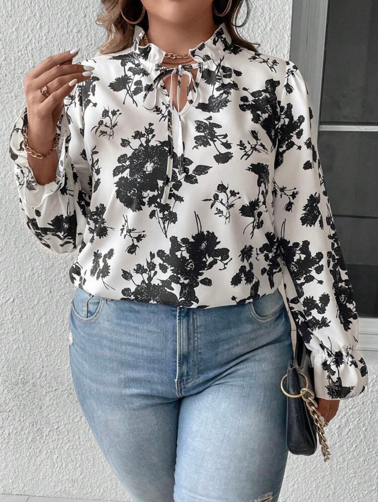 Shein women plus size blouse