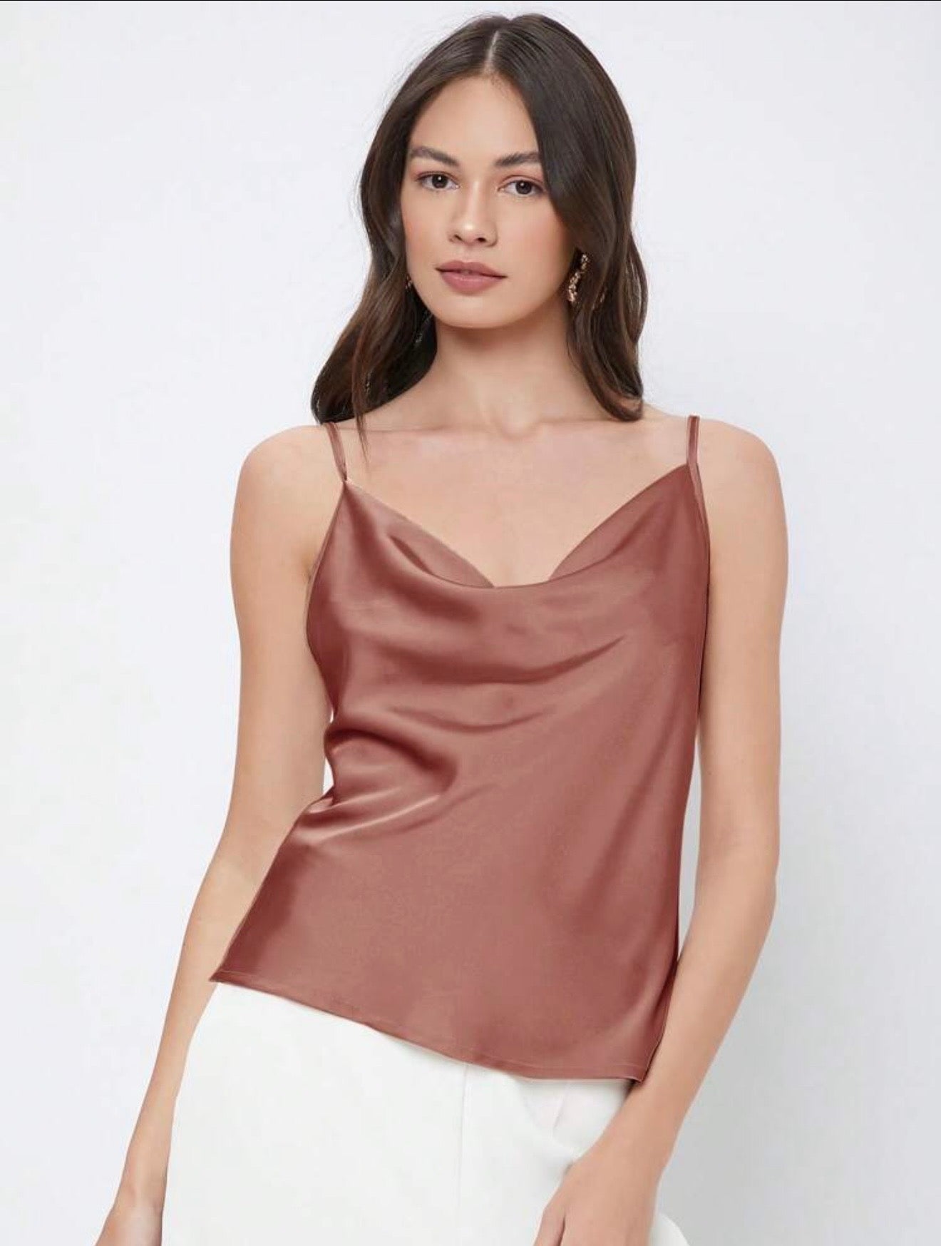 Formal satin blouse