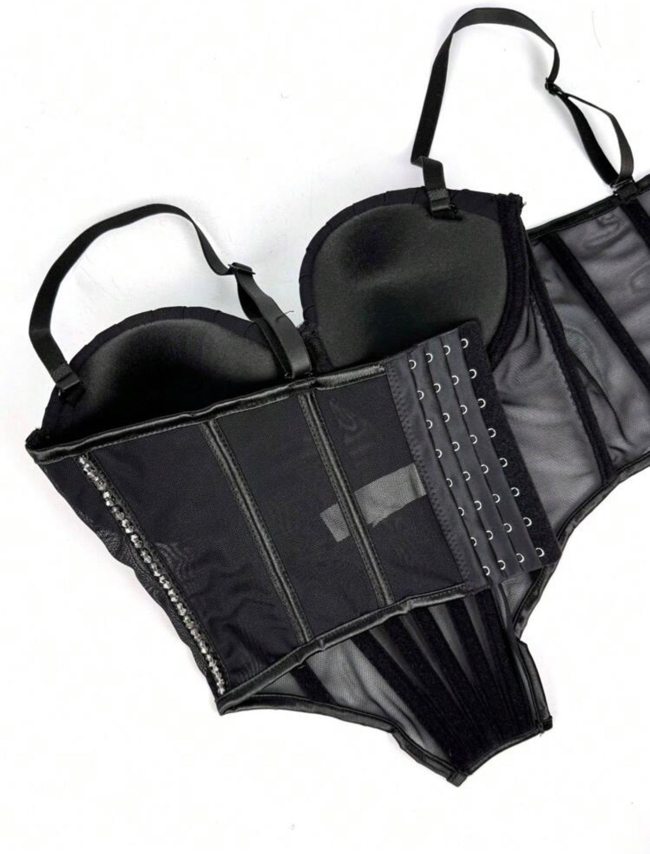 Black  corset with strass