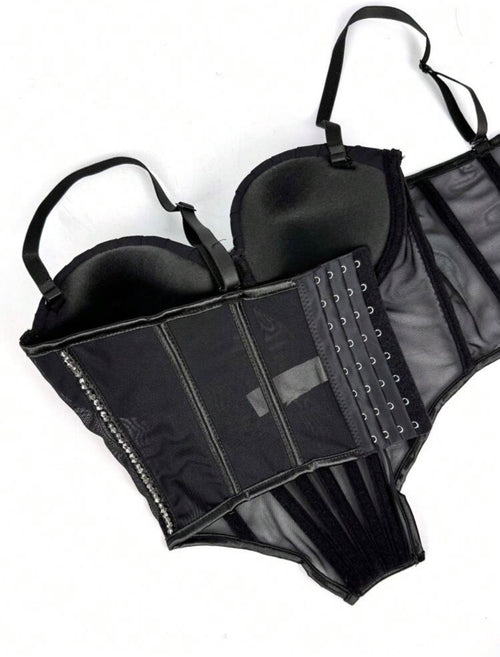 Black  corset with strass