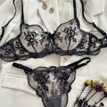 Black lace lingerie set