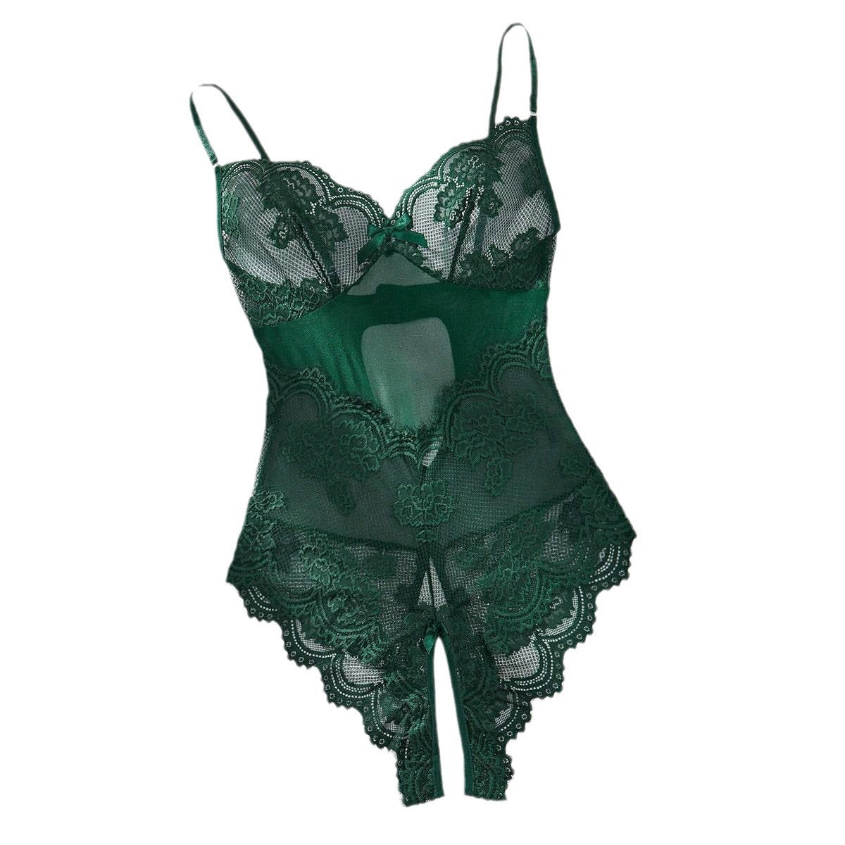 Green bodysuit lingerie