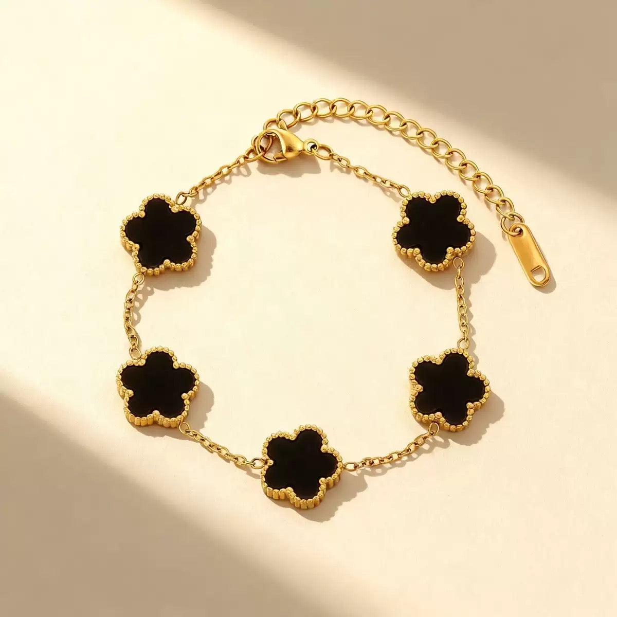 Black flower bracelet
