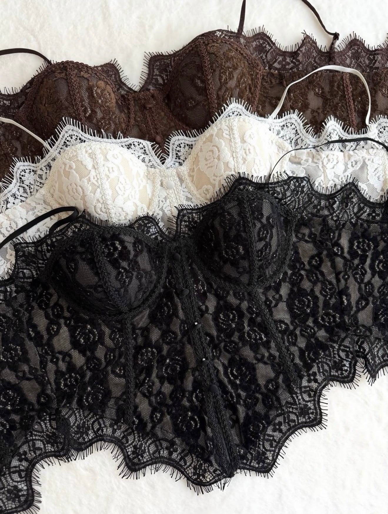 French lace black vintage corset