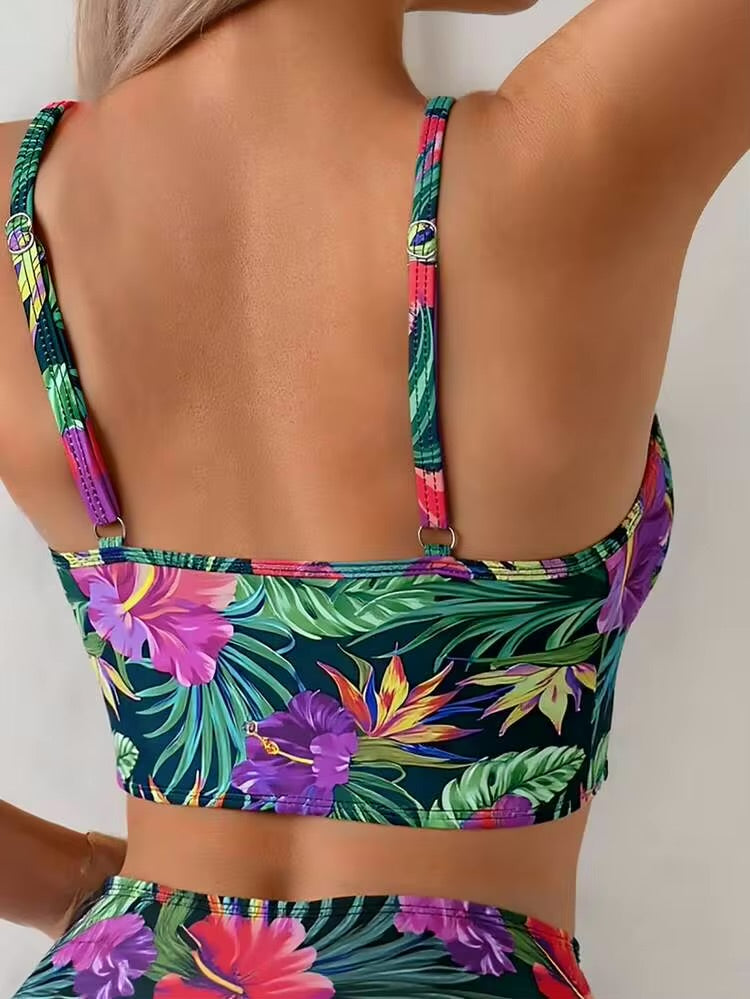 Flowery swimwear 2 pieces