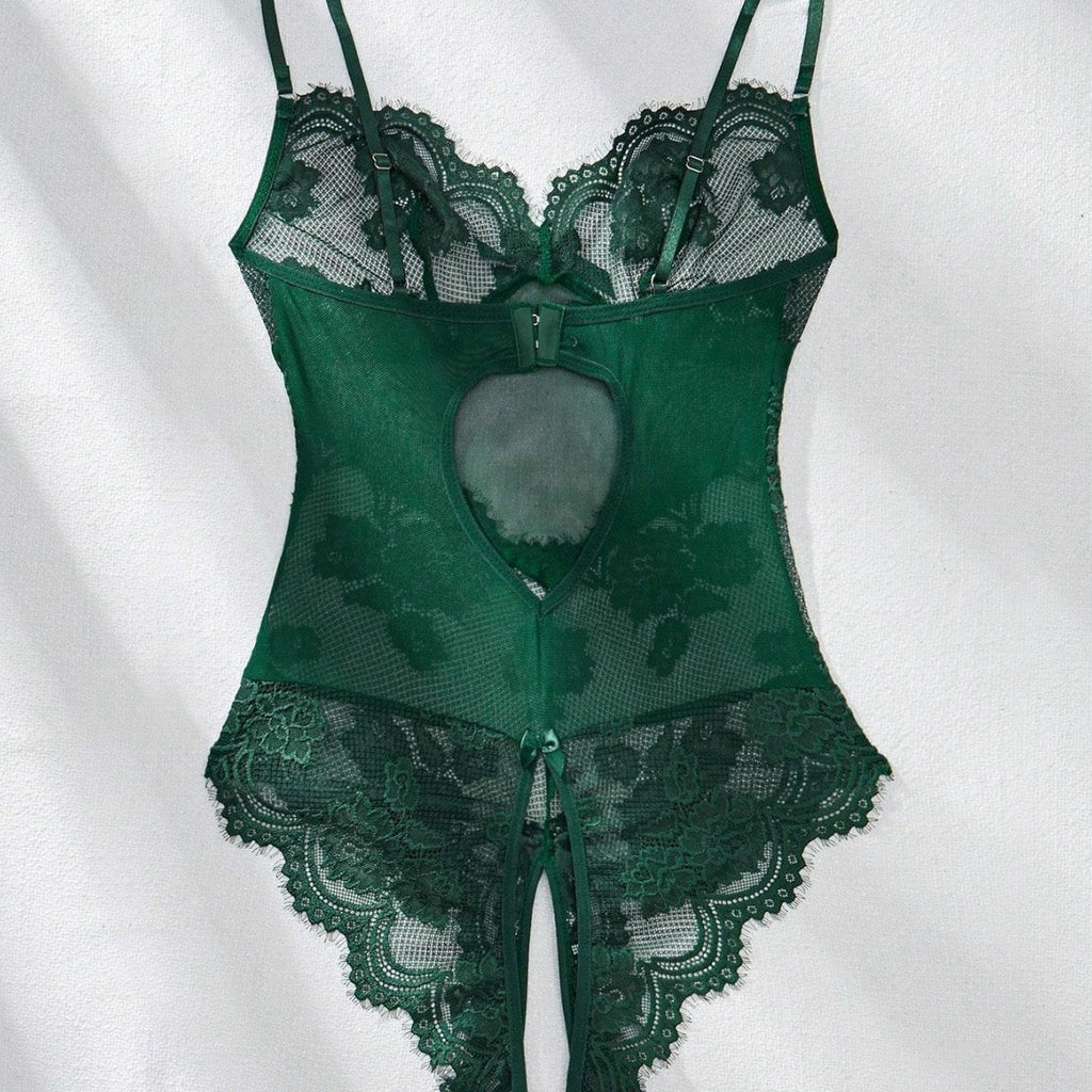 Green bodysuit lingerie