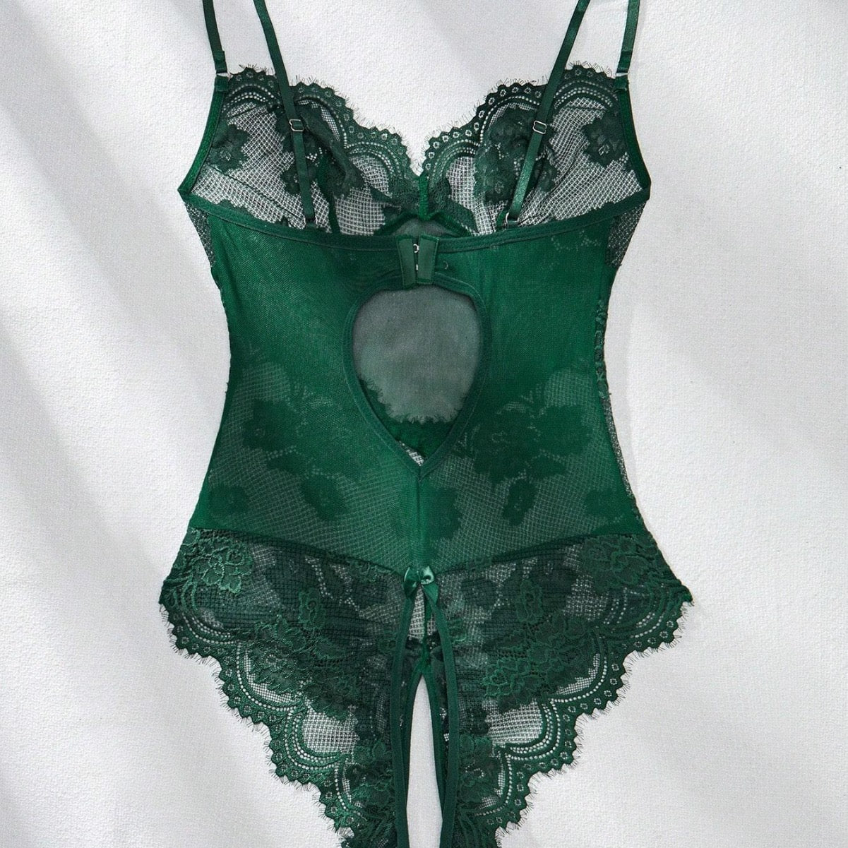 Green bodysuit lingerie