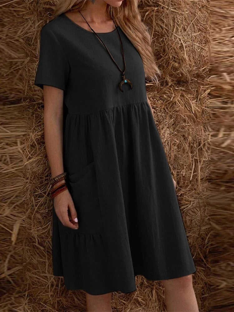 linen casual dress