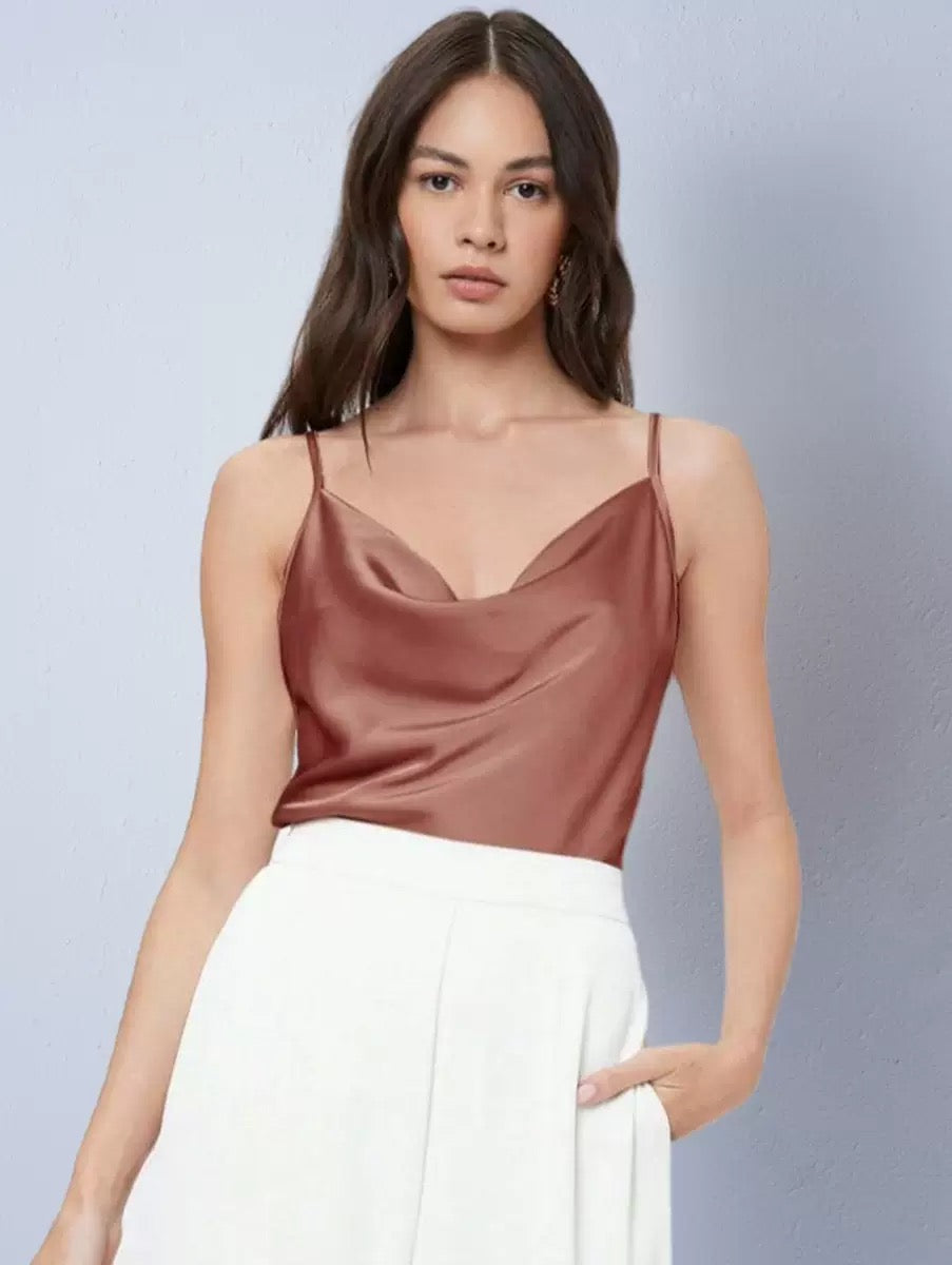 Formal satin blouse