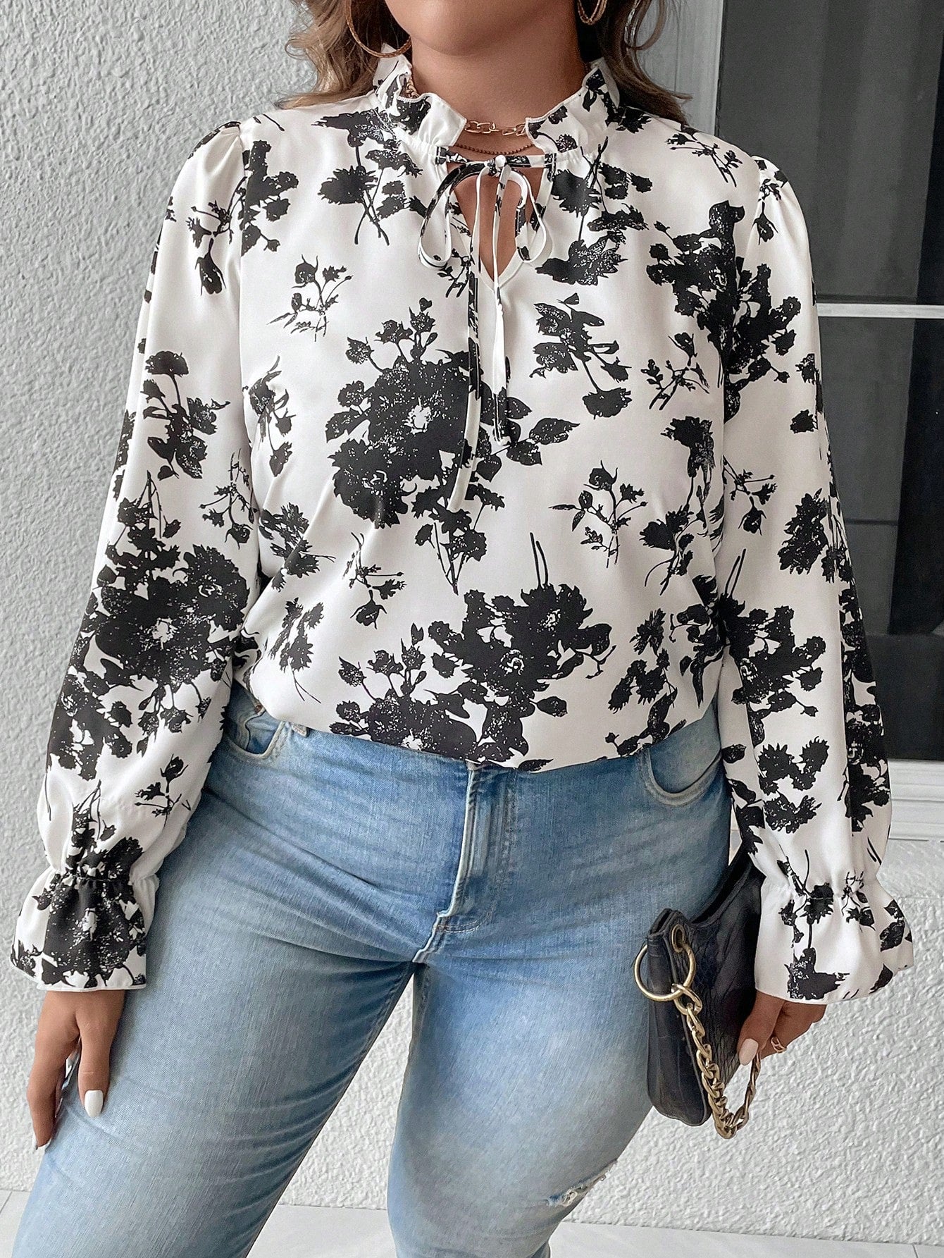 Shein women plus size blouse