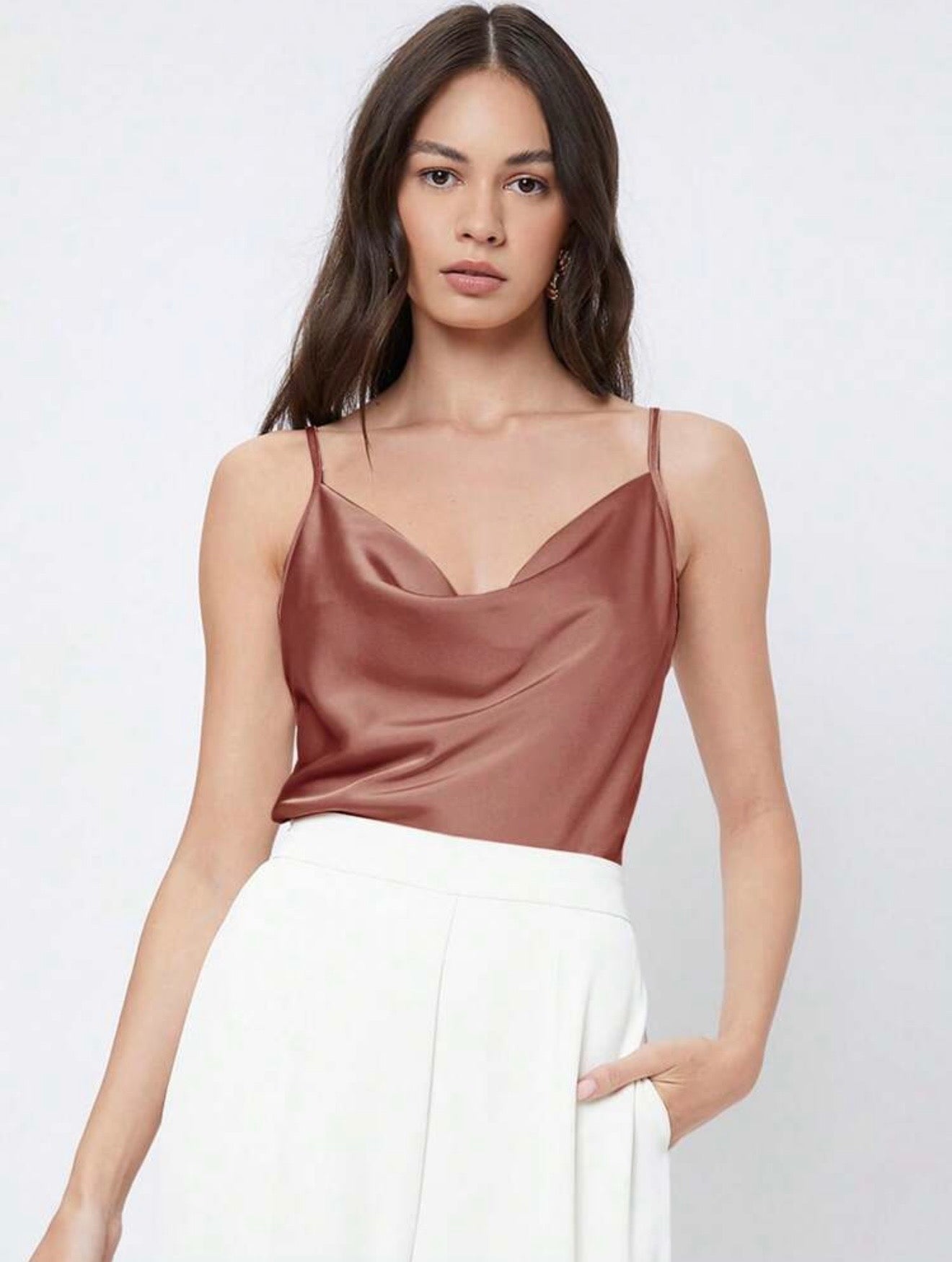 Formal satin blouse