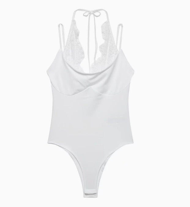 White lace bodysuit