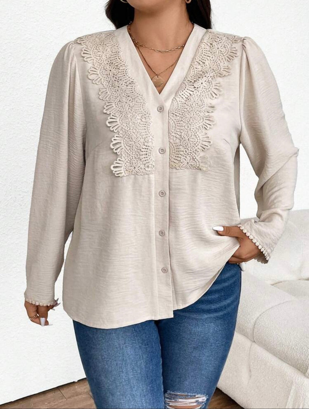 Plus size women blouse