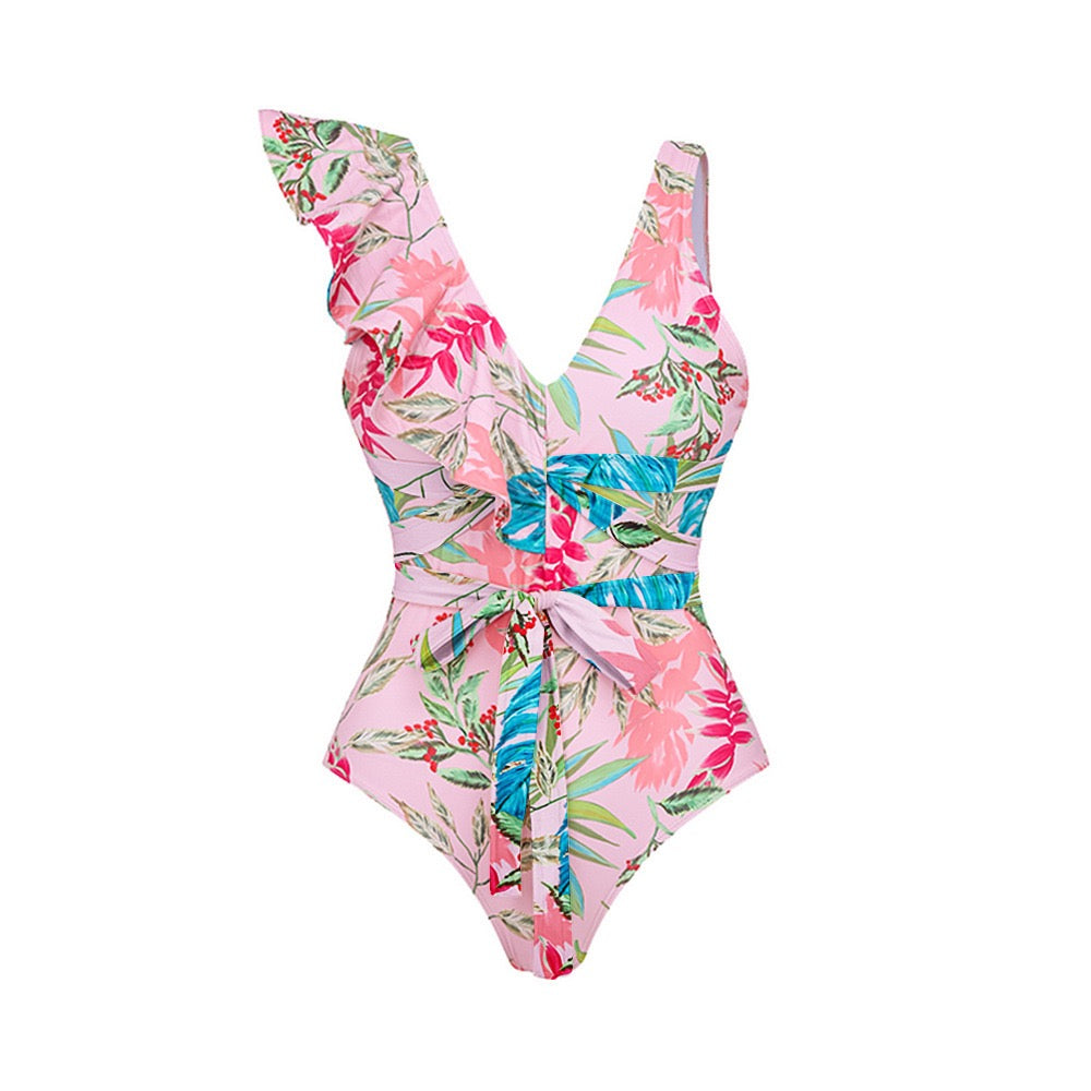 Flowery swimsuit 2 pieces