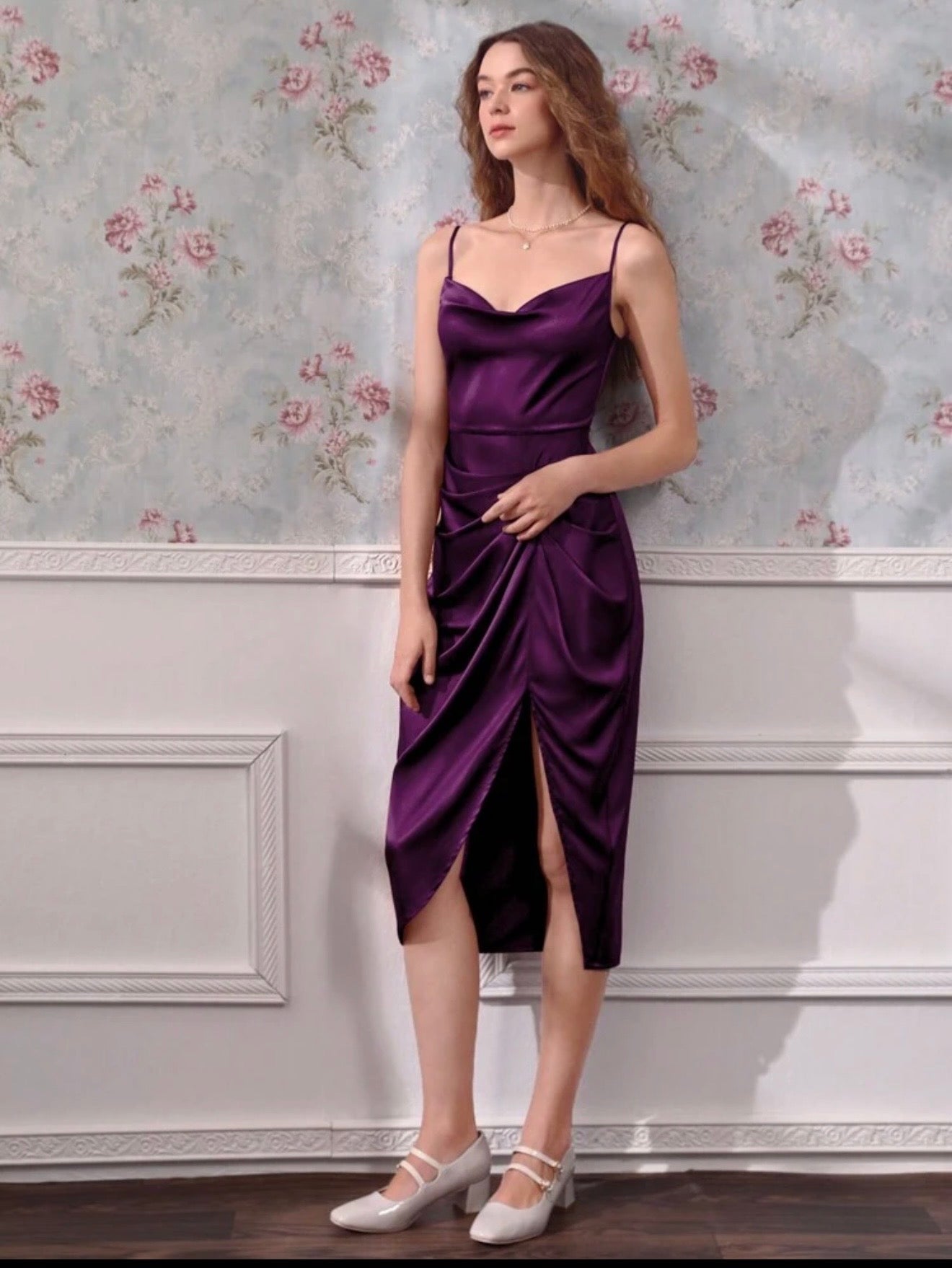 Elegant purple dress