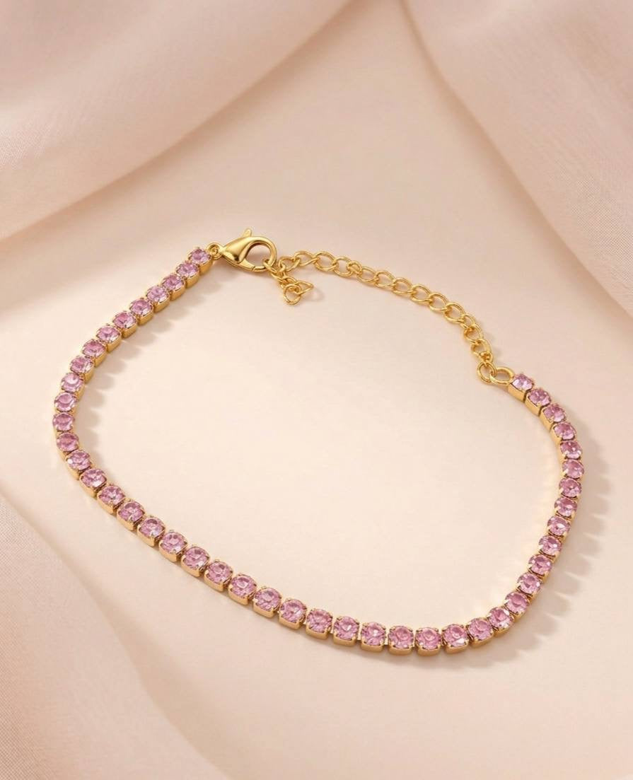 Zircon purple set (necklace + bracelet)