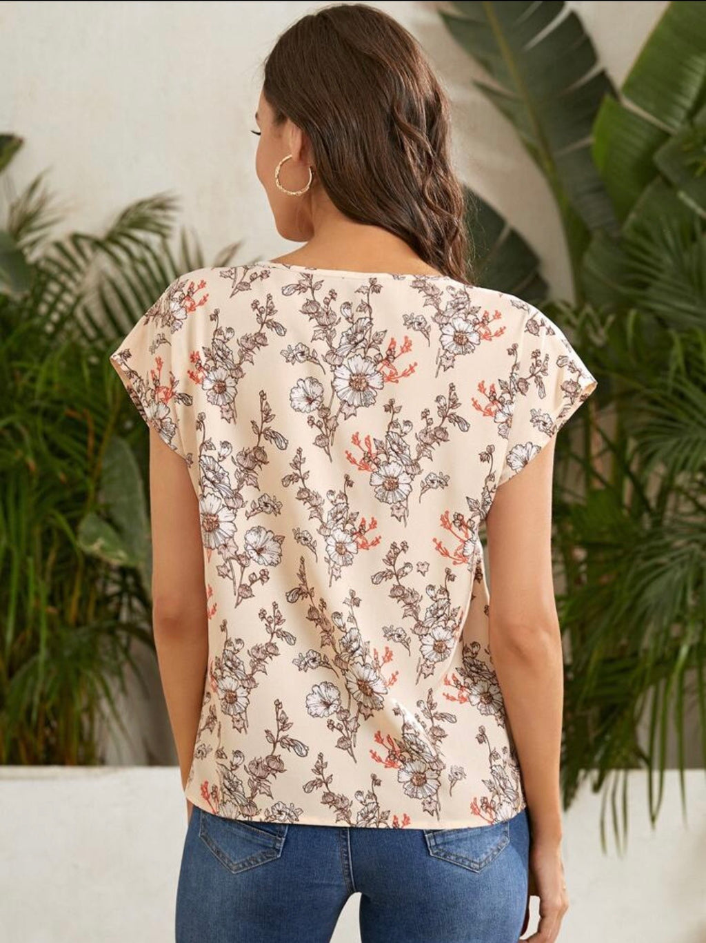 Shein floral print blouse