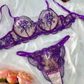 Royal Orchid Lace Bra & Thong Set