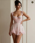 Pinky baby doll lingerie set