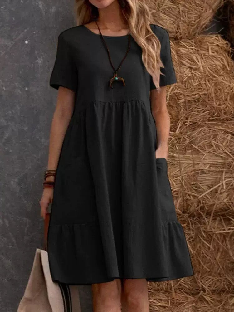 linen casual dress